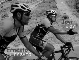 Ernesto y Javi en la vuelta a la isla de Tenerife 2014
