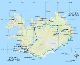Islandia en Bicicleta Mapa